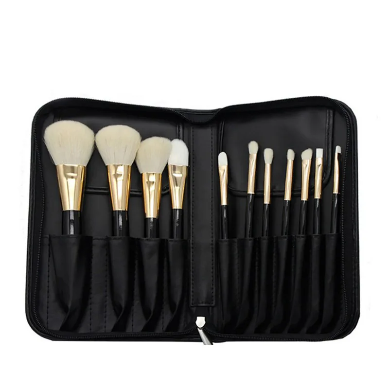 11 шт. набор кистей для макияжа изысканный инструментов красоты Кисти деревянные