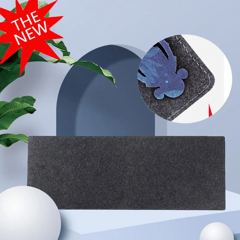 

Large Office Computer Desk Mat Modern Table Keyboard Mouse Pad Wool Felt Laptop Cushion Desk Mat Gamer Mousepad Mat 700*330mm