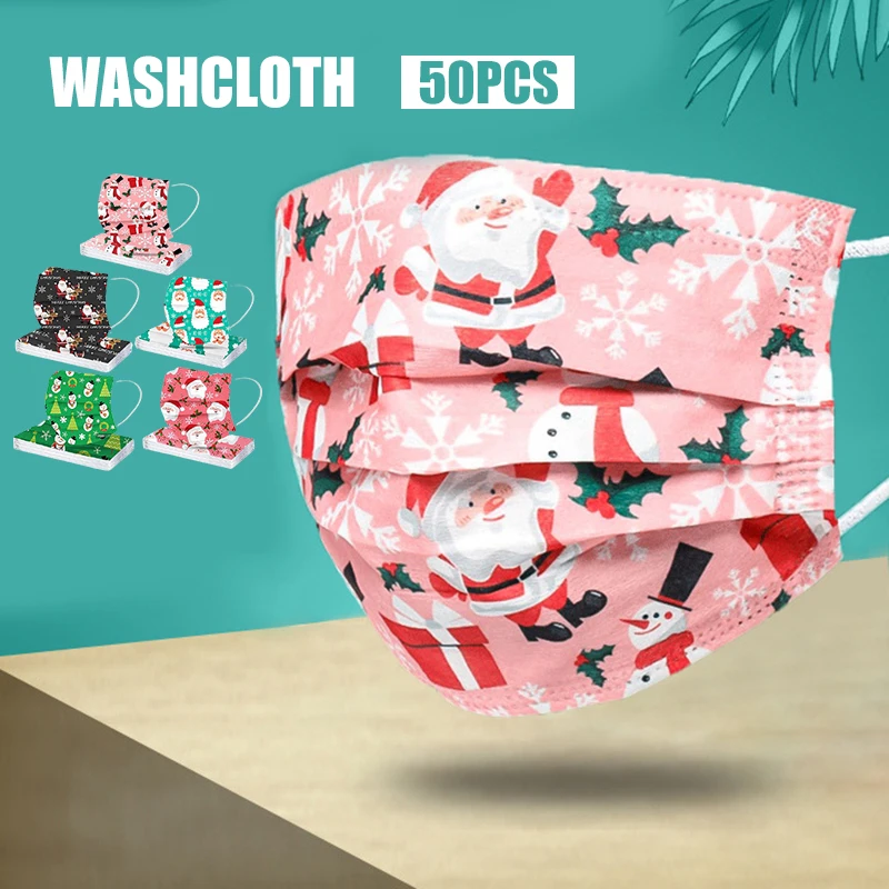 

50Pc Adult Christmas Mask Christmas Decoration For Home Merry Christmas Gift Decor Christmas New Year новогодние украшения 2022