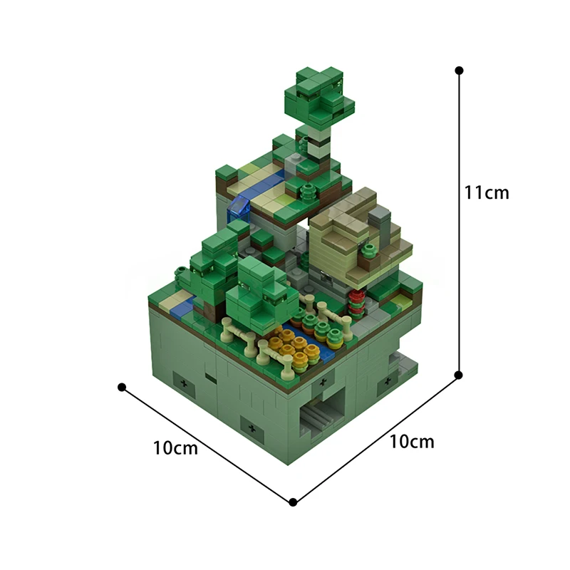 

Classic Game Series Wooded Hills 1:125 Scale Micro My World MOC Building Blocks DIY Construction Bricks Toys For Children Fans