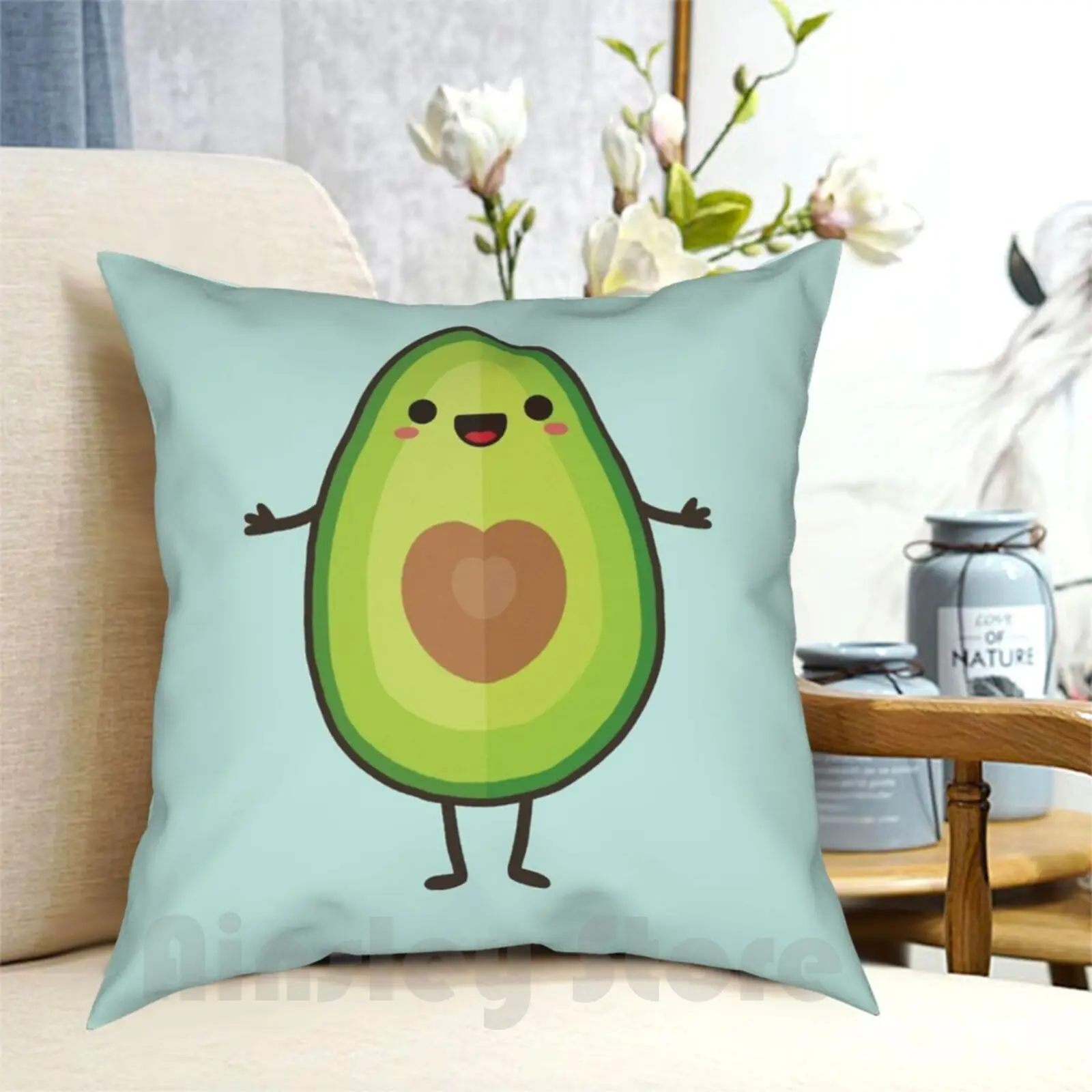 

Avo-Cuddle Подушка, домашняя мягкая диванная подушка с принтом, Digistickie Daisy beатрис авокадо Avo Green Heart Love Cuddle