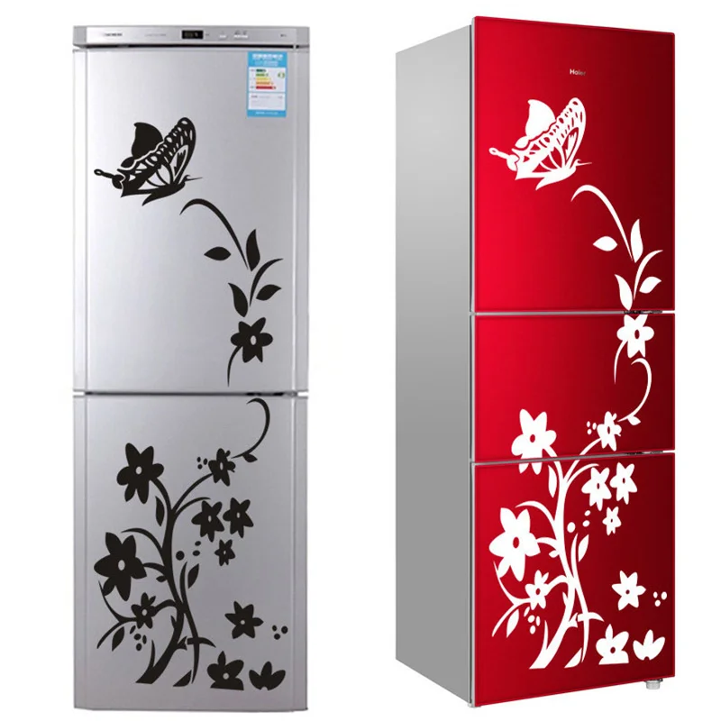 Высокое качество креативная черная наклейка на холодильник с изображением