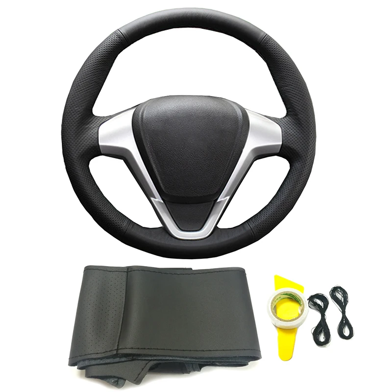 Оплетка из натуральной кожи для руля Ford Focus 3 MK3 2012 2013 2014 Kuga аксессуары ручного