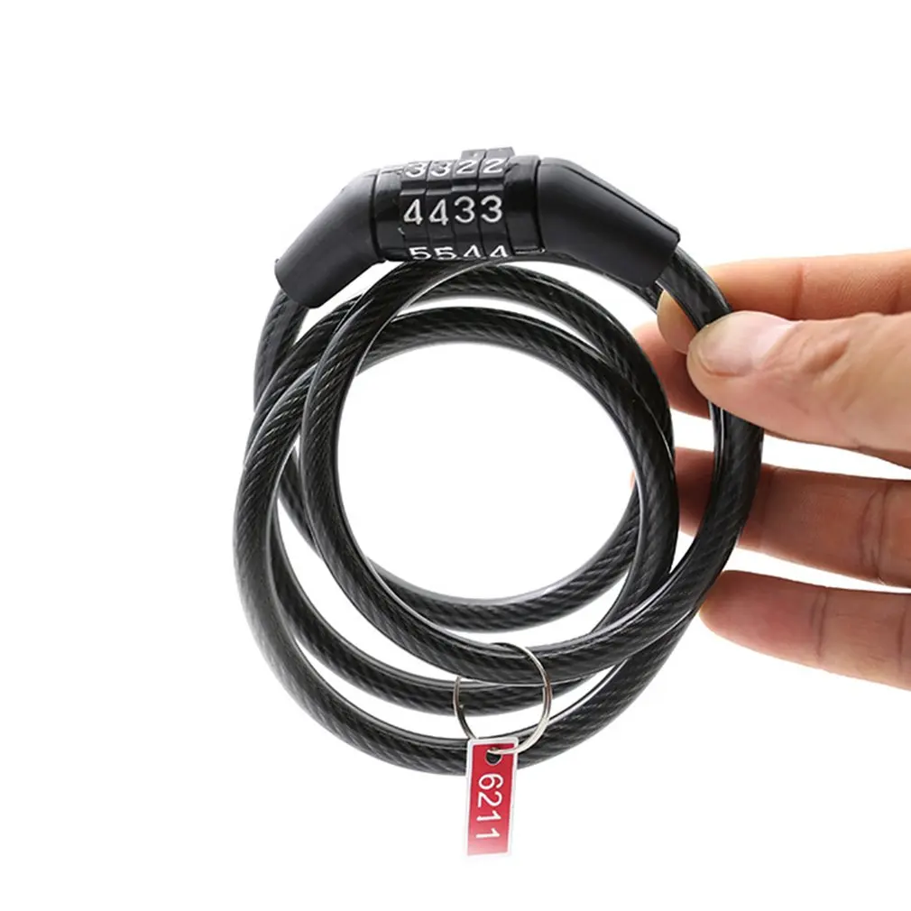 Универсальный Противоугонный замок для велосипеда катушка из нержавеющей стали