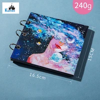 8k oil painting stick special painting paper blank painting book 150x165mm square smooth special paper 240g art supplies