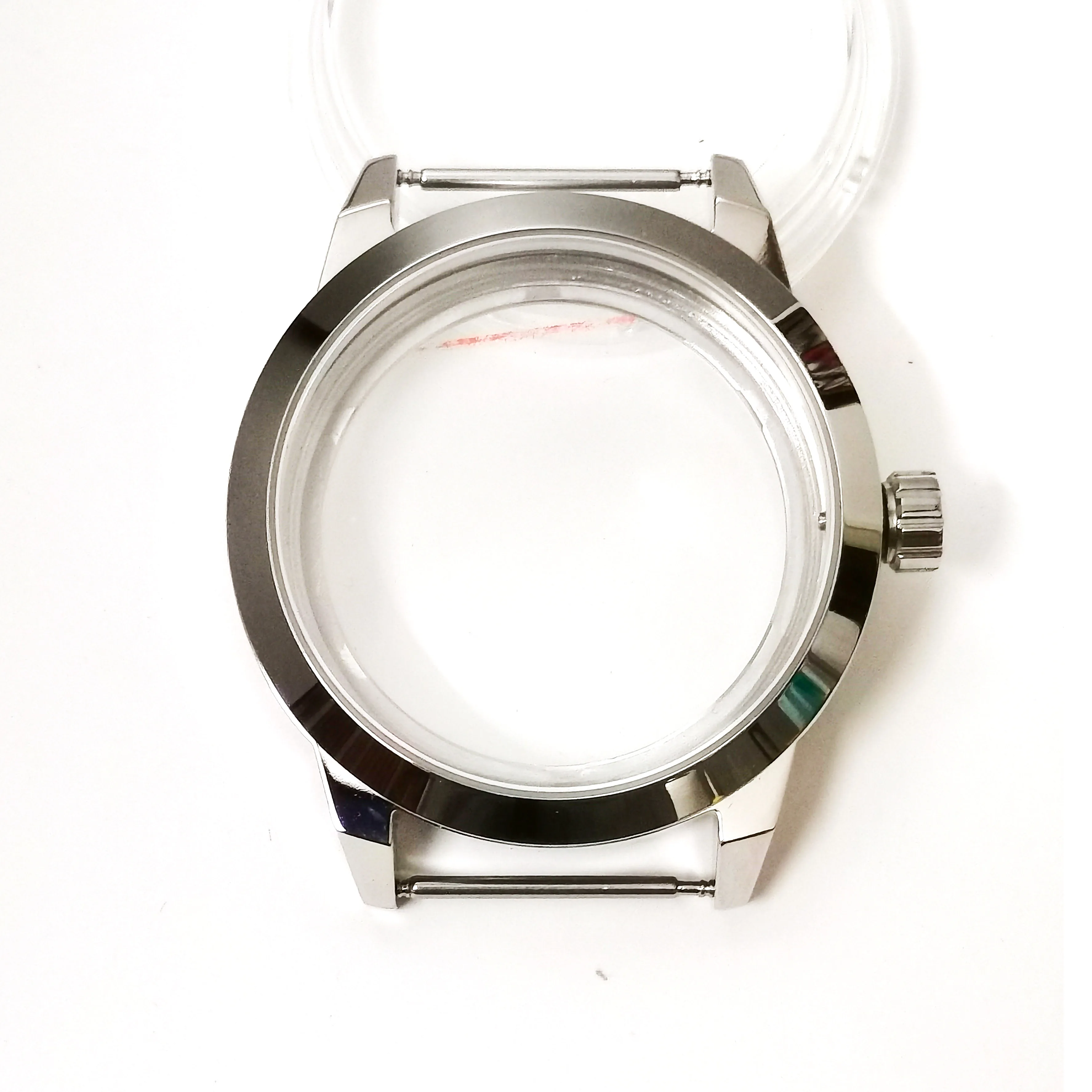 

New Watch Part 41MM Stainless Steel Synthetic Glass Cases Fit Miyota8215 Eta2836/2824 Automatic Movement