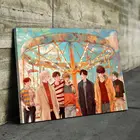 Картина Группа BTS Карусель красочная Картина на холсте, современный домашний декор комнаты