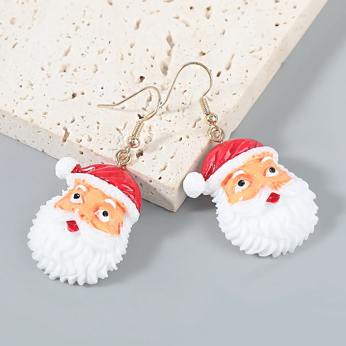 

2021 Рождественская серия, смола, искусственная кожа, трендовые серьги, модные ювелирные изделия