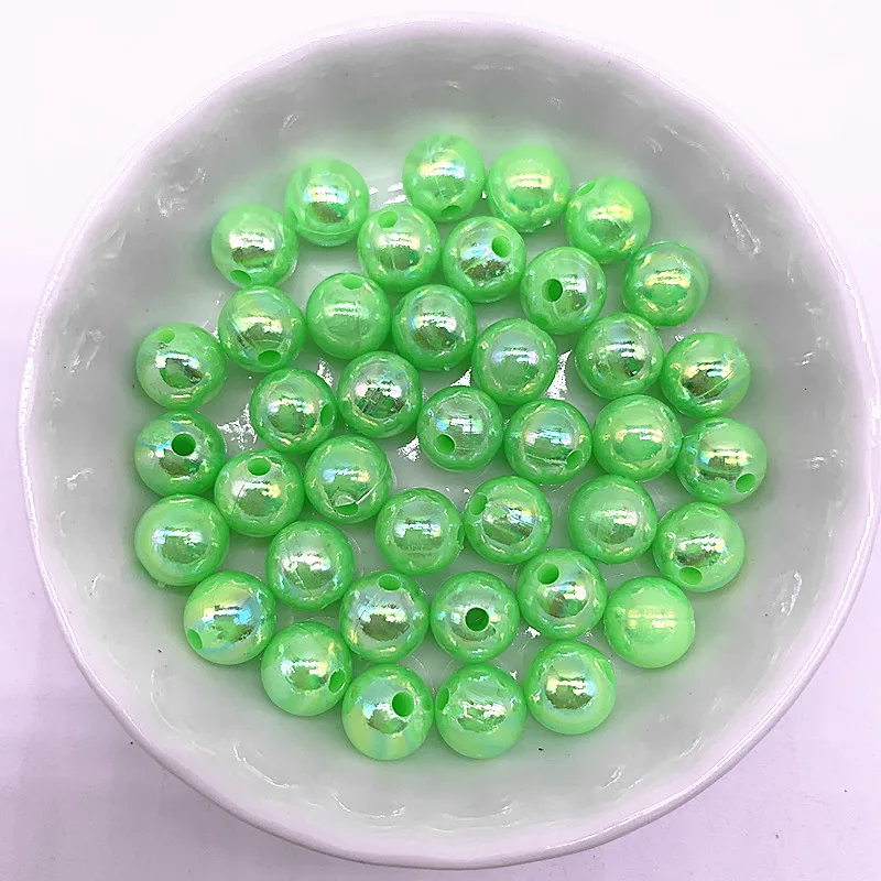 Цветные круглые акриловые бусины