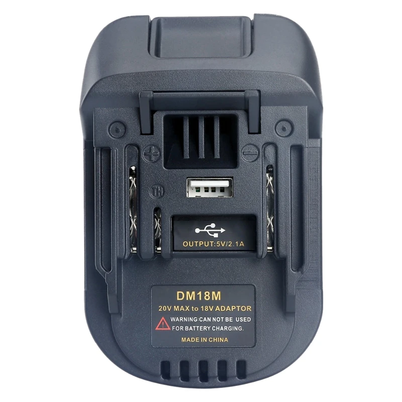 

FULL-20V To 18V Battery Conversion Dm18M Li-Ion Charger Tool Adapter For Milwaukee Makita Bl1830 Bl1850 Batteries