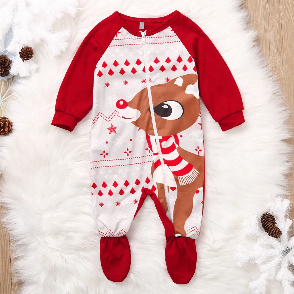 SAGACE Christamas Deerbaby/хлопковый комбинезон для маленьких мальчиков и девочек с рисунком