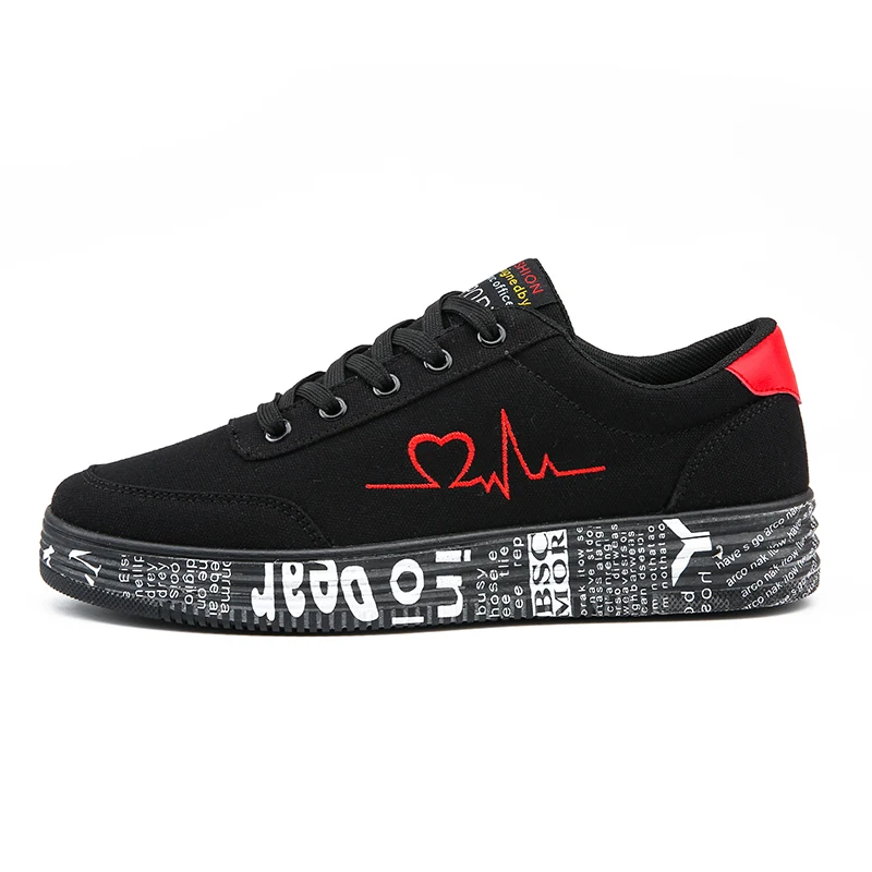 

NEW 2020 Fashion Women Vulcanized Shoes Sneakers Ladies Lace-up Casual Shoes Breathable Canvas Lover Shoes Graffiti Flat