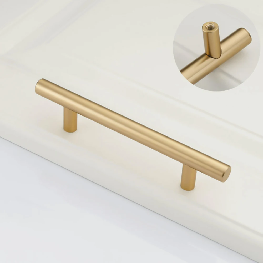 Европейский минималистичный матовый латунный шкаф с круглой ручкой фурнитура