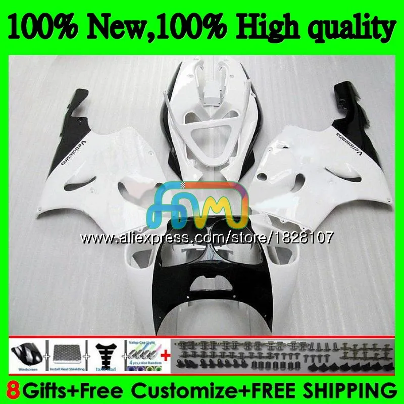

Боди для KAWASAKI Белый Черный ZX 7R ZX-750 ZX7R 96 00 01 02 03 5BS.21 ZX 750 7 R ZX-7R ZX750 1996 2000 2001 2002 2003 обтекатель