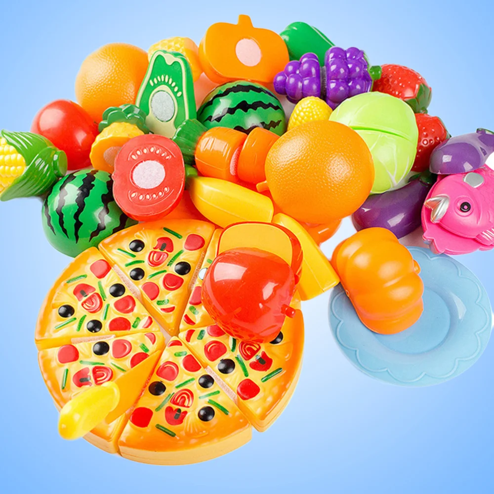 

24pcs Kids Cutting Set Food Fruit and Vegetable Bread Pretend Play Education