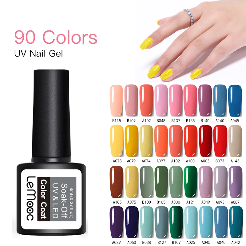 LEMOOC УФ Гель лак для ногтей полуперманентное покрытие набор гель лаков