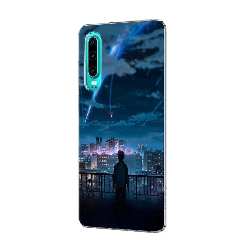 Мобильный телефон чехол для P Smart Z Plus P30 P20 P10 P9 P8 Lite Pro Жесткий Чехол аниме ваше имя