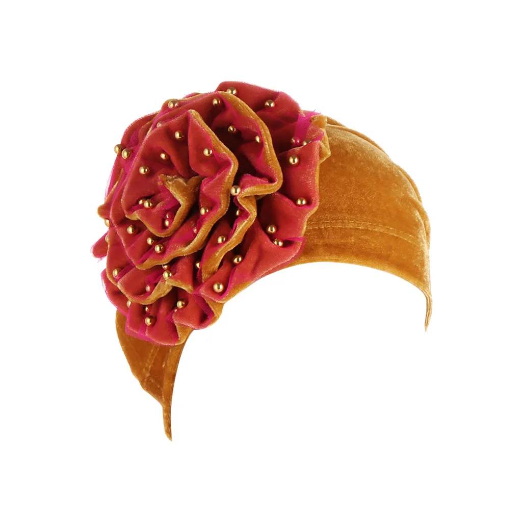 Одноцветная шляпа Женская жемчужная бисероплетенная Цветочная индийские шляпы