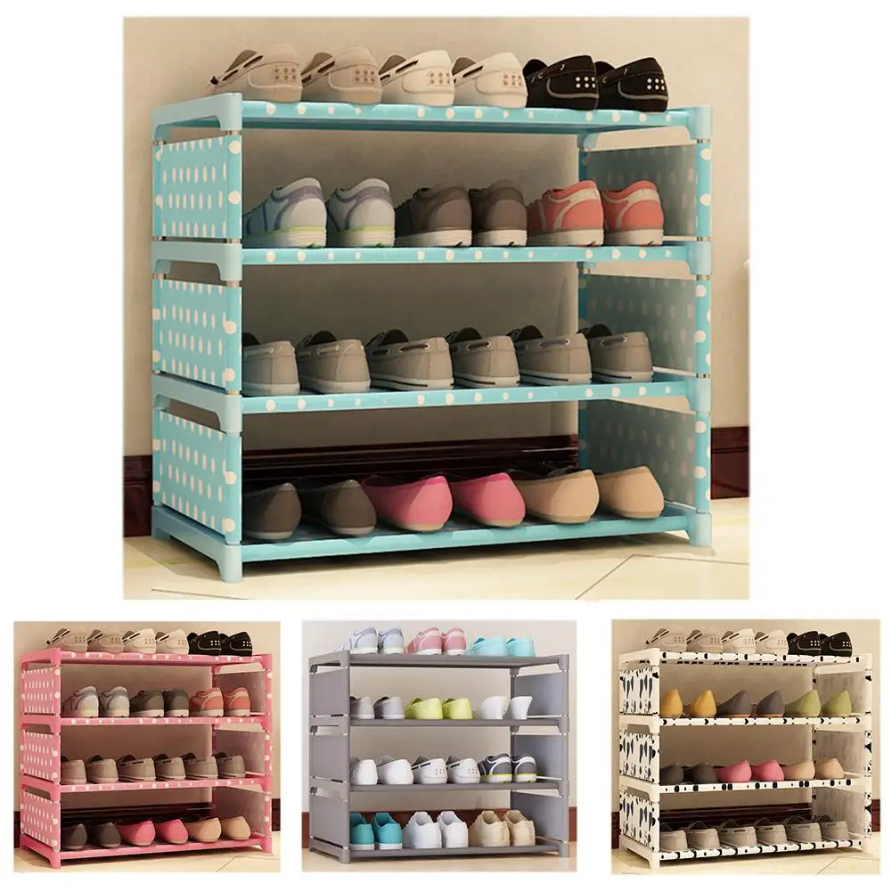 Многослойная полка для обуви из нетканых материалов стальная труба хранения