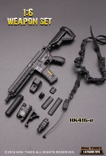 HK416E 1/6 весы мини-игрушки 1/6 HK416 серии M4 винтовка оружие Модель игрушки для 1" фигурки аксессуары коллекции игрушки - Цвет: HK416E