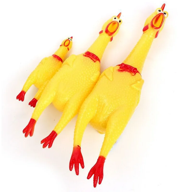 Кричащая курица сжимаемая звуковая игрушка 17 см 30 40 для домашних животных