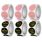 500 шт., 1 дюйм, 2,5 см, Золотая наклейка с надписью Thank You, в подаропосылка вке, фотоальбом, дневник, наклейка для декора свадебной вечеринки