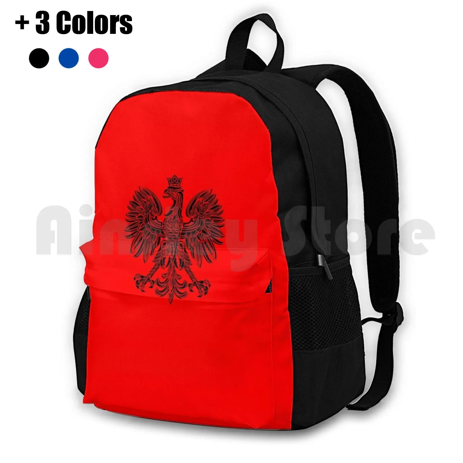 

Polish Eagle Black Poland Cote Of Arms Outdoor Hiking Backpack Riding Climbing Sports Bag Polish Eagle Black Poland Polski