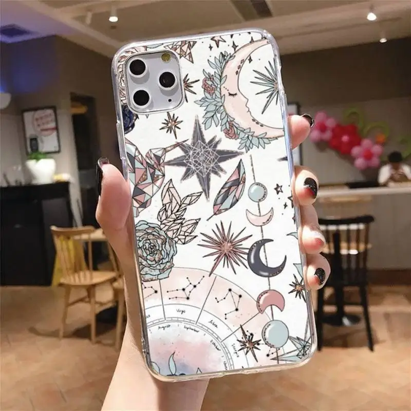 

12 constellations universe space Phone Case Transparent soft For iphone 5 5s 5c se 6 6s 7 8 11 12 plus mini x xs xr pro max