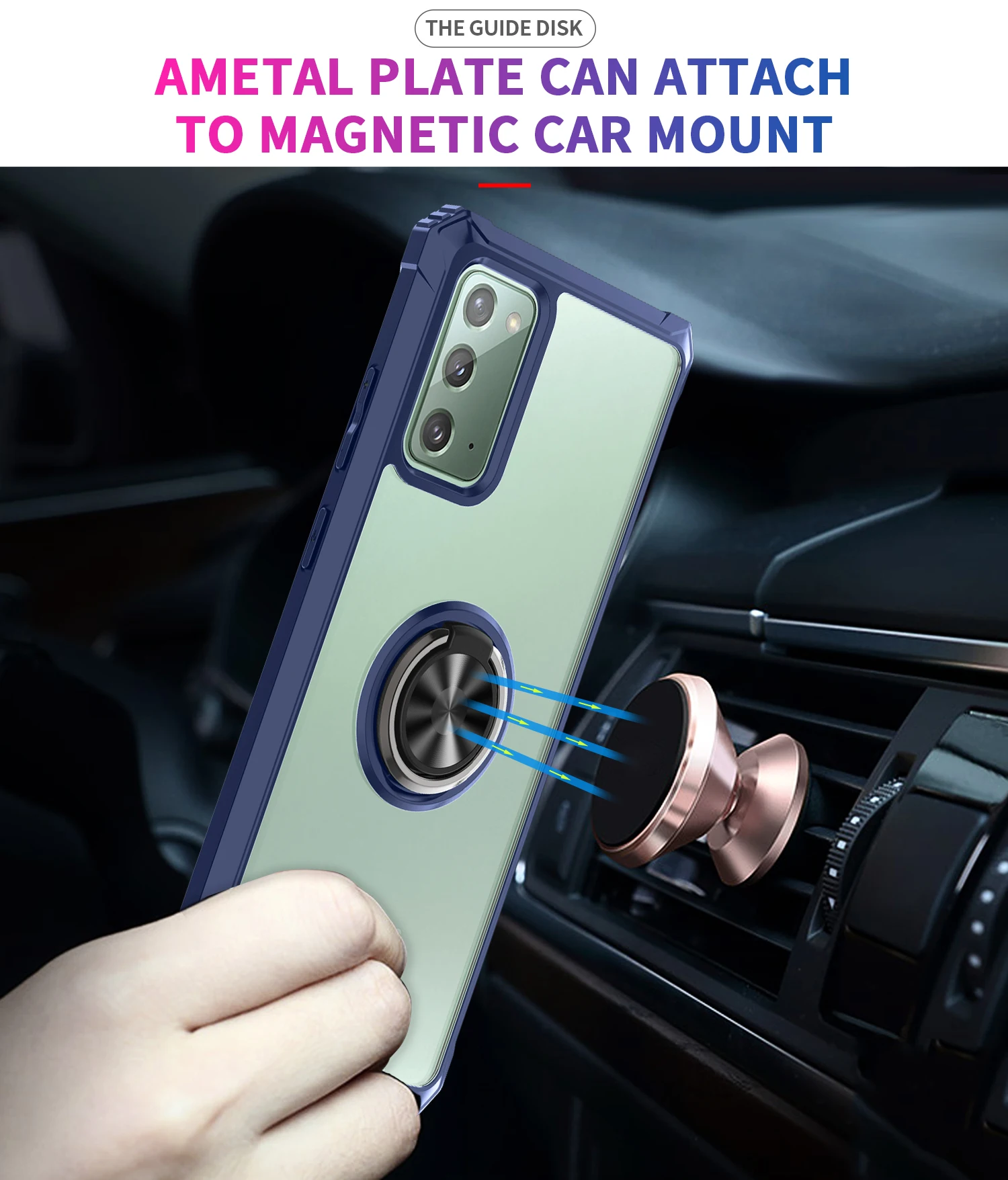 

Luxury Silicone Frame Clear Back Cover For Samsung Galaxy S20 S21 Ultra S10 Plus S8 S9 S20 Magnetic Car Holder Phone Cover