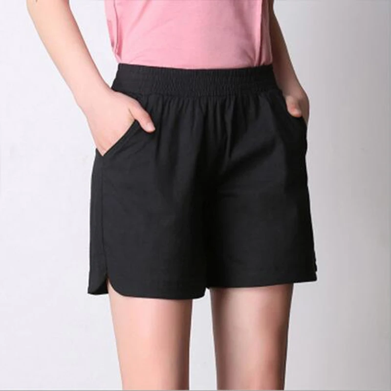 2019 летние женские шорты с широкими штанинами эластичным поясом повседневные