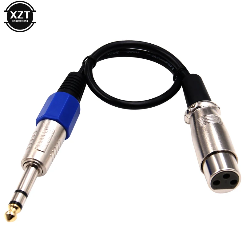 6 35 мм к XLR кабель 3pin папа женскому Профессиональный 1/4 дюйма аудио для микрофонов