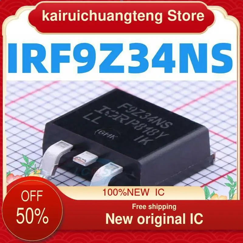 

10-200PCS IRF9Z34NS TO-263-3 -55V/-19A MOSFE New original IC