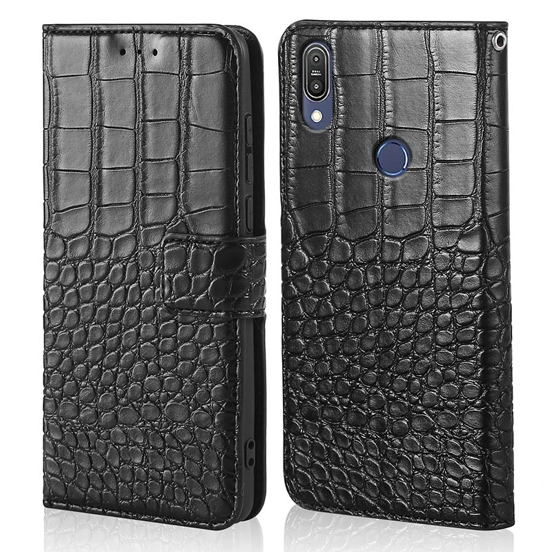 Crocodile texture For ASUS ZenFone Max Pro M1 ZB602KL ZB 602KL Case cover Kickstand flip leather Wallet case With Card Pocket | Мобильные