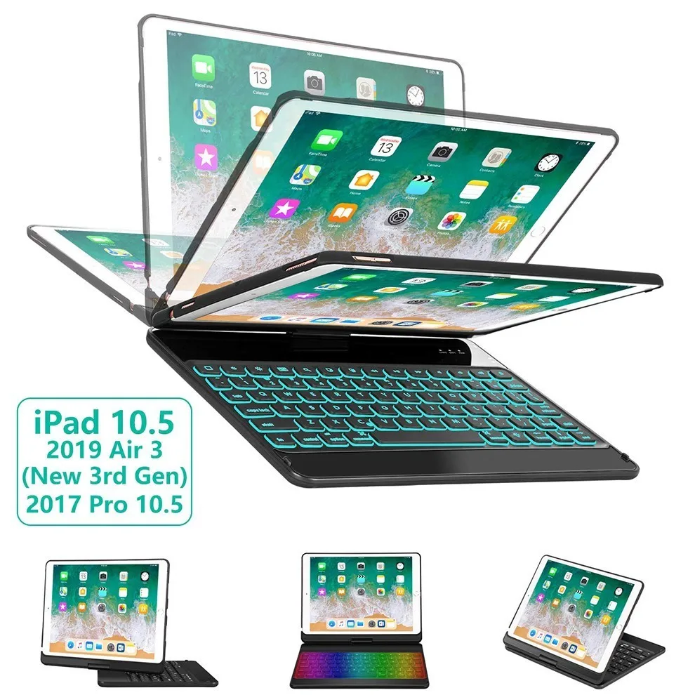 Желе расческа Беспроводная bluetooth клавиатура для iPad Pro 10 5 дюймов Air 2019 вращающаяся