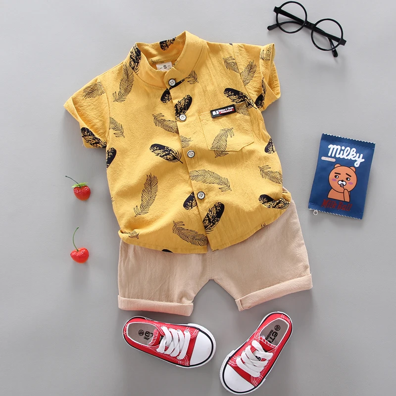 Boy Clothing Casual Baby Girl's Summer Clothes Set Sports shirt+ Shorts Suits Cotton products Kids clothes | Детская одежда и