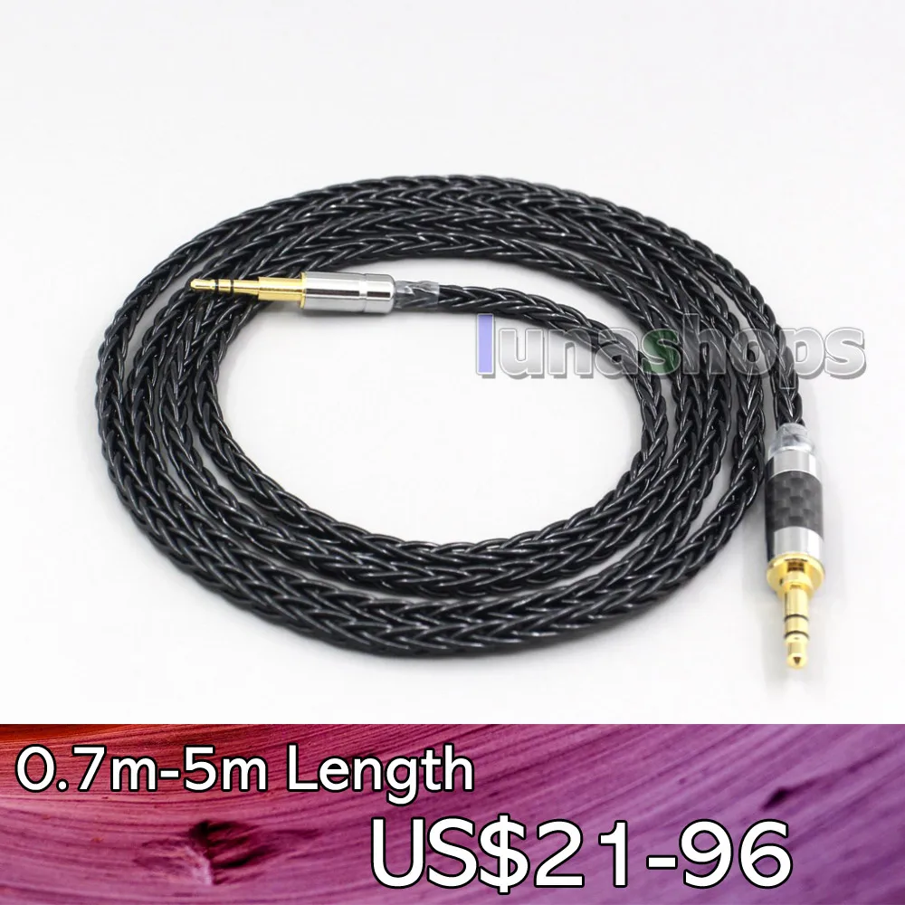 

LN006580 8 Core Silver Plated Black Earphone Cable For Sennheiser HD4.40 BT, HD 4.50 BTNC,HD4.30i HD4.30G Headset