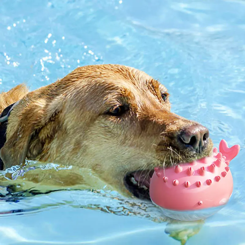 

Электрическая игрушка для собак, плавающий водный поплавок, игрушка для купания домашних животных, в форме Кита, для отдыха, веселья, моляр, ...