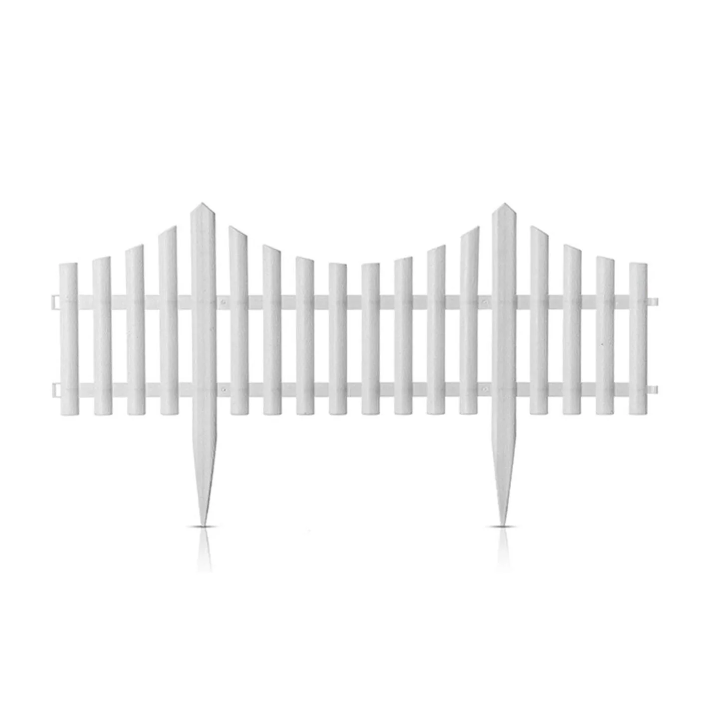 

4pcs Picket Fence Set Splicing Removable Lawn Edge Plastic Outdoor Fence for Garden Idyllic Courtyard Wedding Decoration