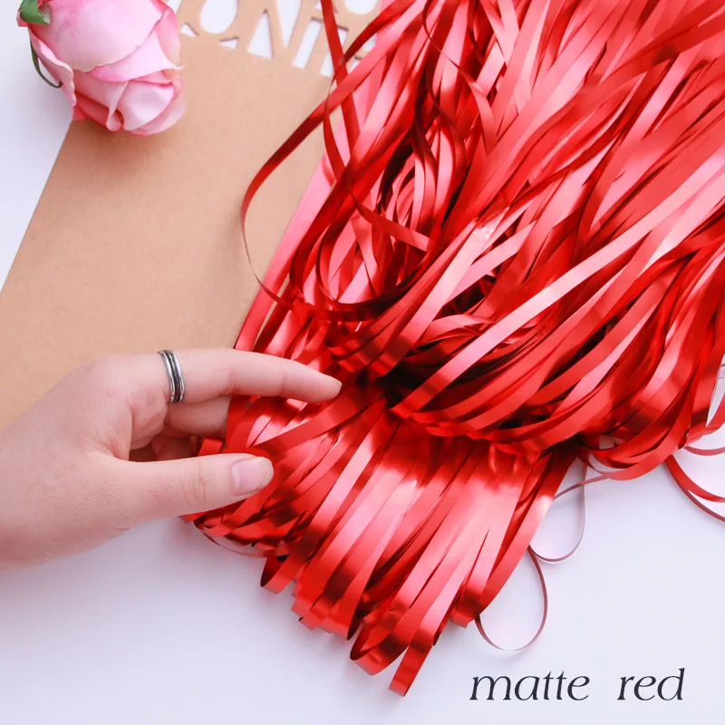 matte red Свадебные украшения, фон для дня рождения, занавески, матовая металлическая мишура, фольга, занавески для взрослых и детей, вечерние шторы с изображением единорога - Цвет: matte red