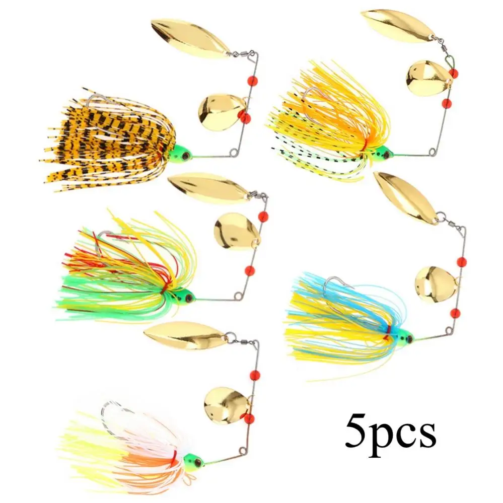 

5pcs/set Wobbler Lures Spinners Spoon Fishing Bait for Pike Peche Tackle All Artificial Baits Metal Sequins Spinnerbait