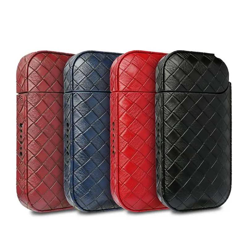 

Portable Portable Woven Pattern PU Leather Carrying Pouch Protective Cover Case Bag for IQOS 2.4 Plus Electronic Cigarette Vape