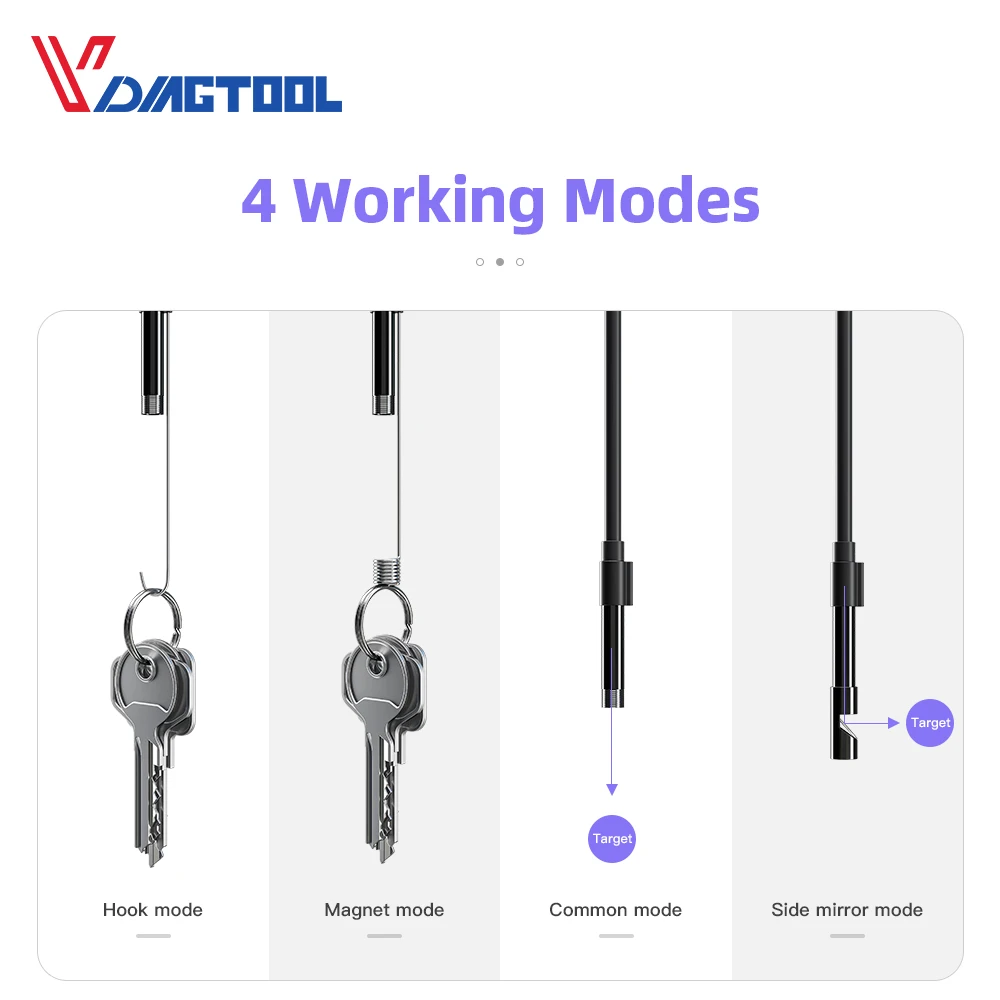 Vdiagtool эндоскоп Камера 5 мм 7 8 IP67 Водонепроницаемый 6 светодиодный бороскоп осмотра