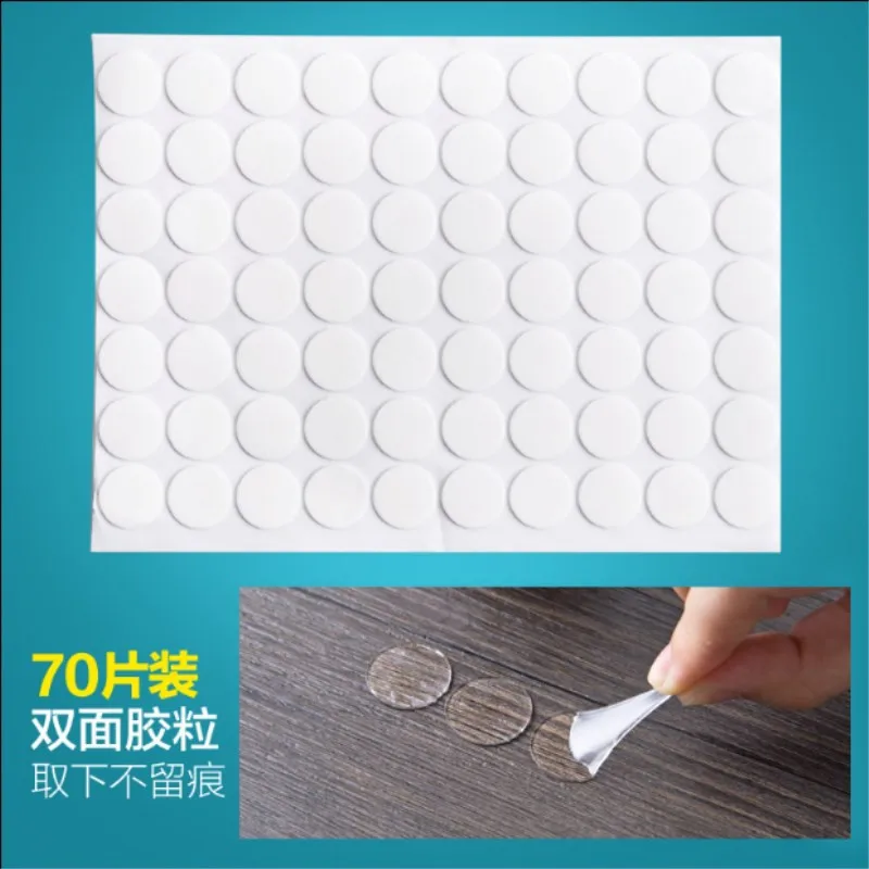 

70pcs Clear Double-Sided Adhesive Tape Dot 20mm Waterproof Traceless Acrylic Glue Self Adhesive Round Tape Dot Universal