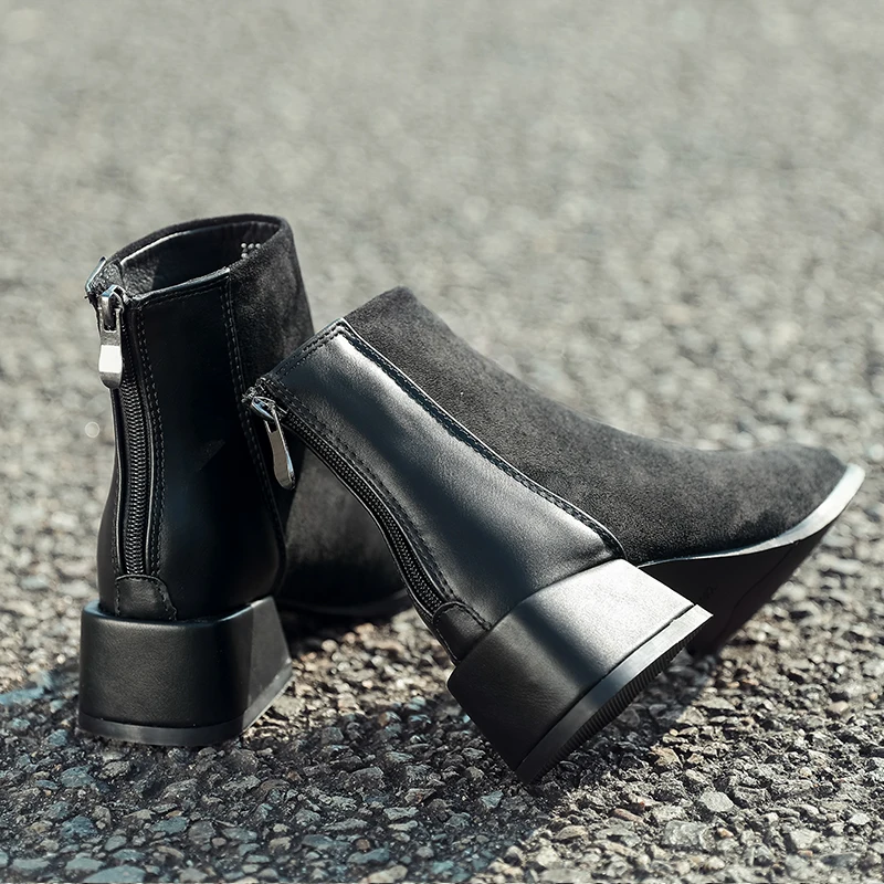 

Short Boots Women 2021 New Low Heel Flats Ankle Boots Large Size 40 41 42