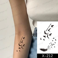 moon star butterfly bird tattoo waterproof temporary tattoo sticker water transfer fake tattoo flash small tattoo for female men