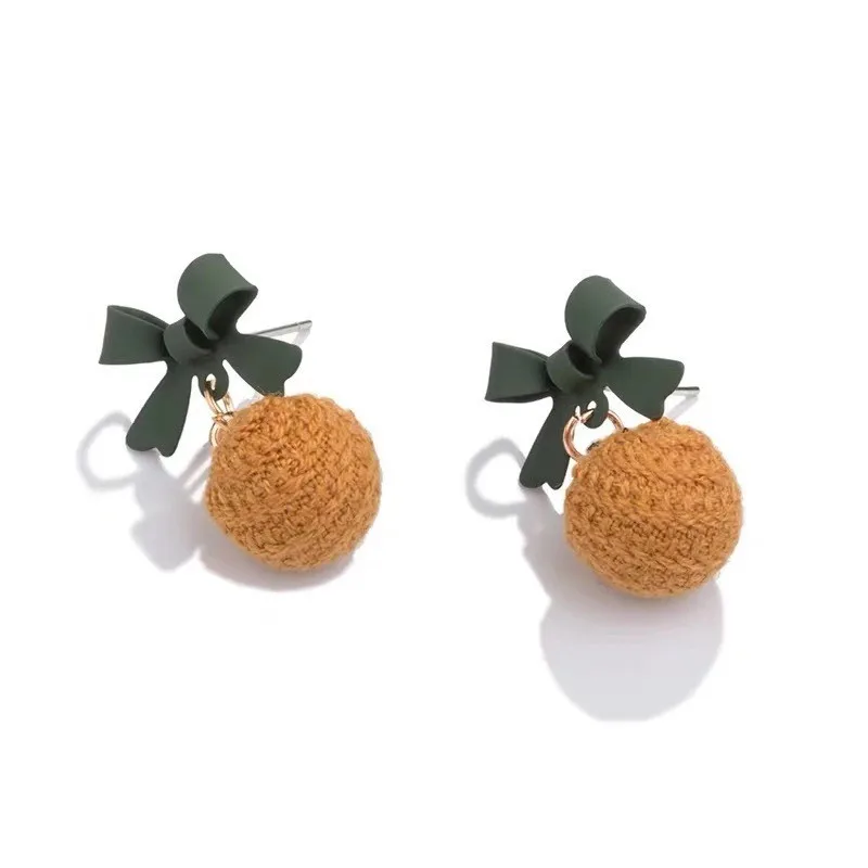 

Bow Earrings 925 Sterling Silver Fashion Acrylic Jewellery Women Retro Creativity Ear Jewelry for Women Pendientes Colgantes A