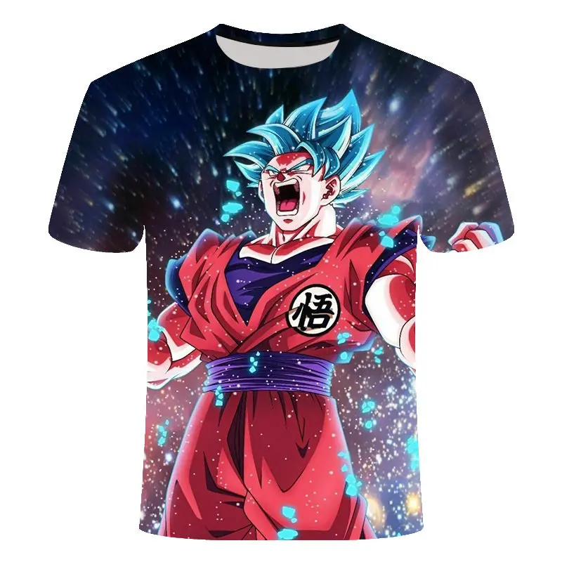 

Character 3D Cartoon Anime Men's Fashion Trend Summer Short Sleeve Round Neck Top