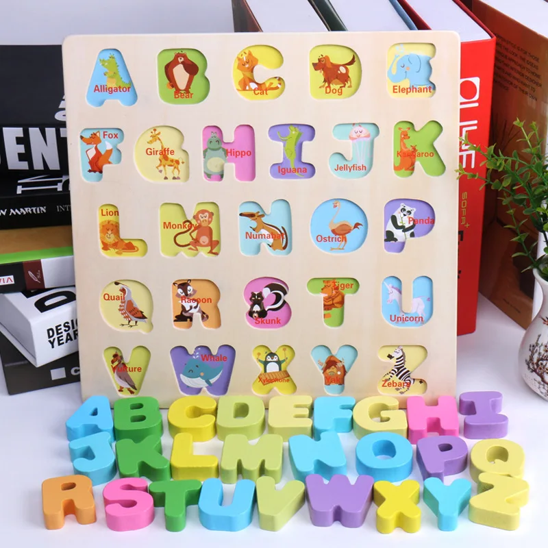 

Деревянные игрушки Монтессори, обучающие материалы для раннего обучения, алфавитные пазлы, танграммовая головоломка, Сортировочная игрушк...