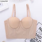 Женский облегающий укороченный топ на бретельках, летний модный сексуальный топ с пуш-ап, корсет, укороченный топ для вечеринки, 2021