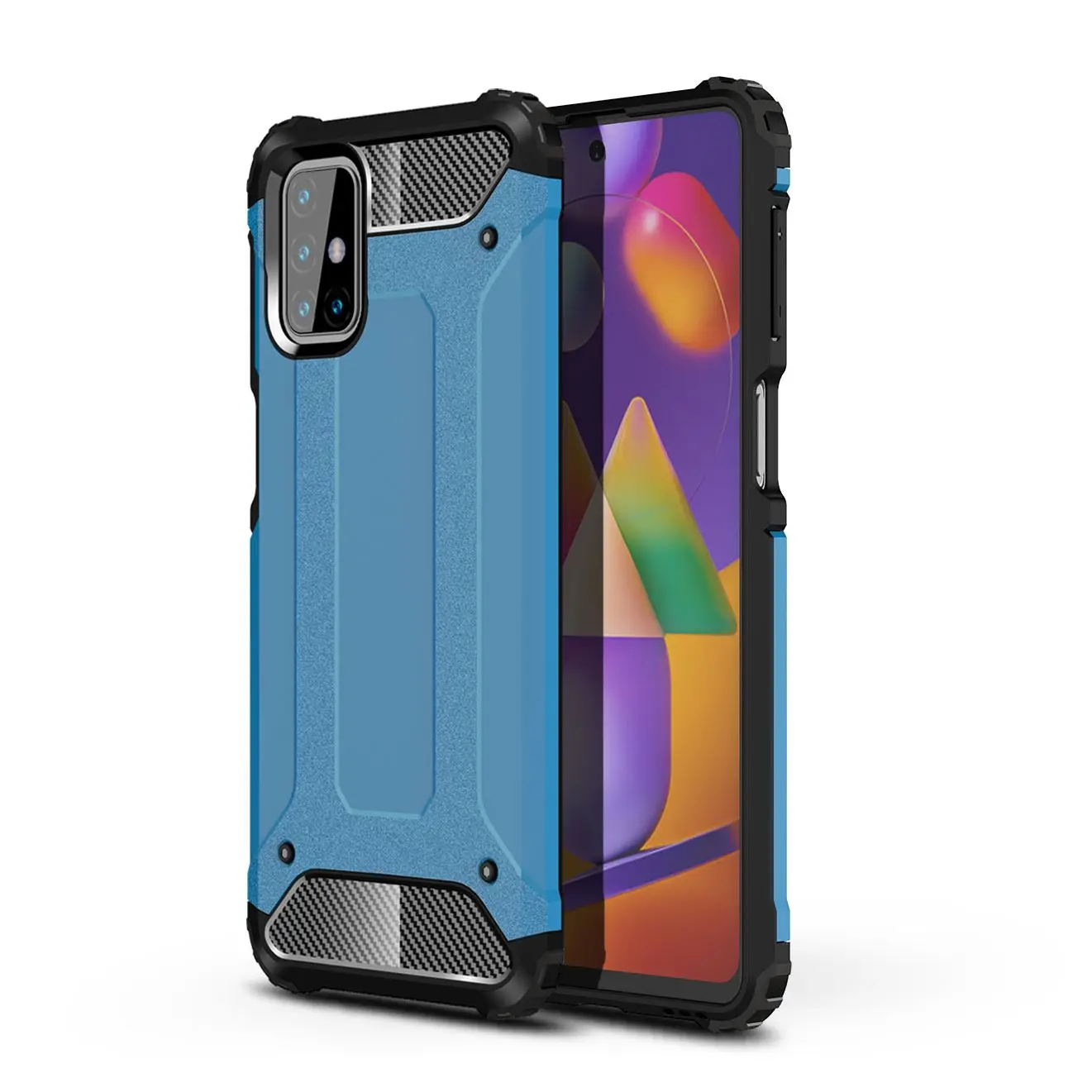 

Fashion Shockproof Armor Rugged Protection Phone Case For Samsung Galaxy M31S M21S M60S M30S M01 A01 M40S M02S M80S Core Cover